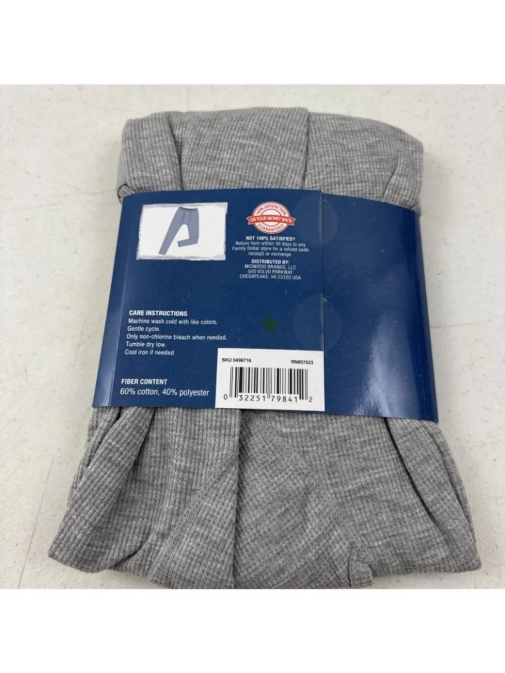 Highland Originals GRAY THERMAL UNDERWEAR BOTTOM Men's Pants Size 2XL